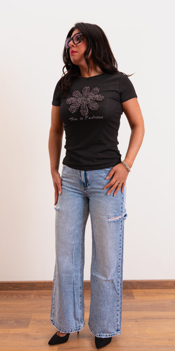 T-shirt fiore - immagine 5