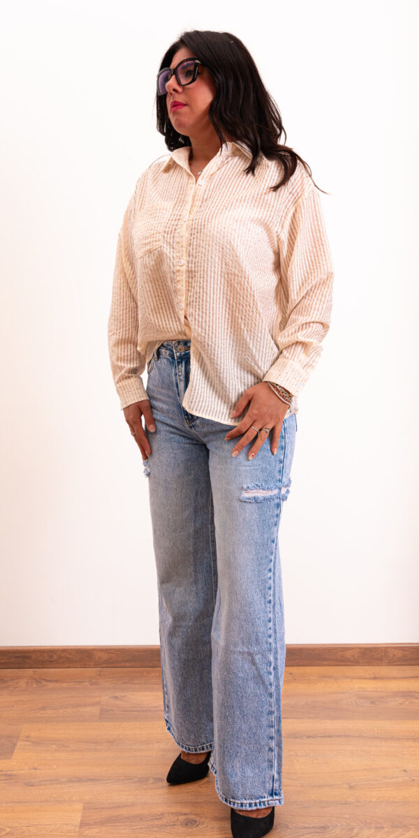 Camicia righe e strass