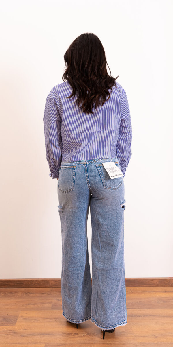 Camicia crop a righe - immagine 2