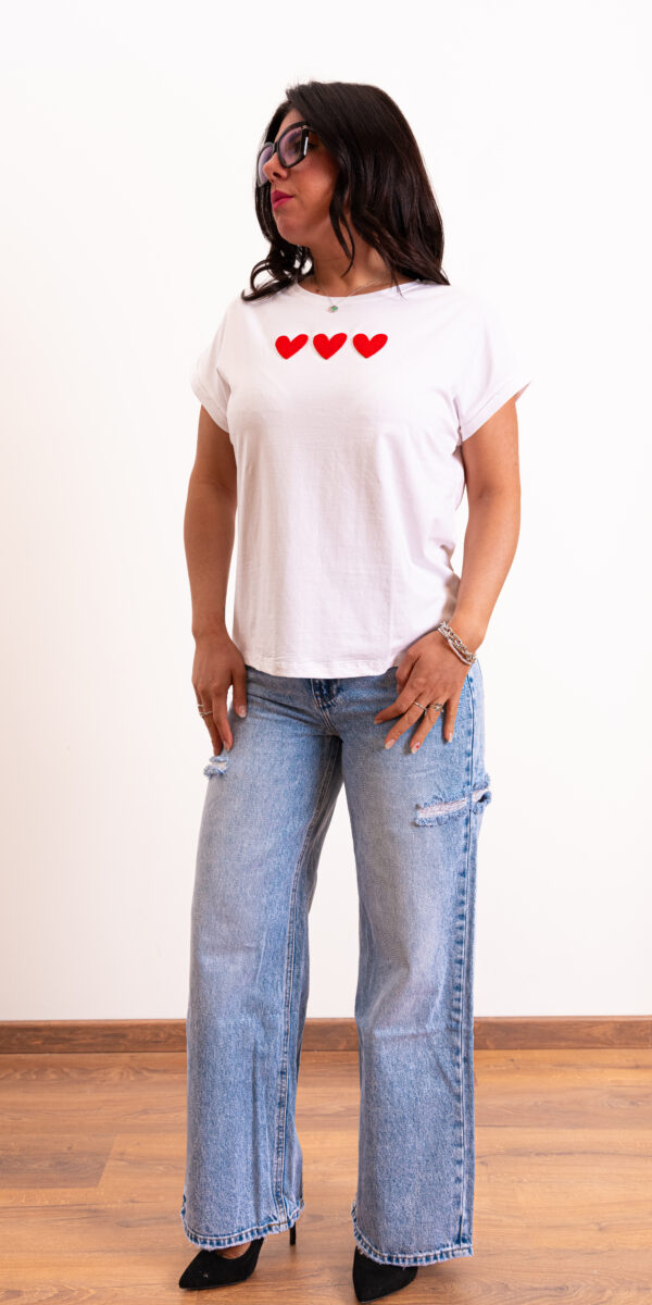 T-shirt cuori - immagine 3